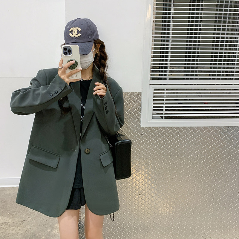 高级小众韩系chic黑色西装外套女春秋2025年超火好看职业气质上衣,女装西装,婷丫丫