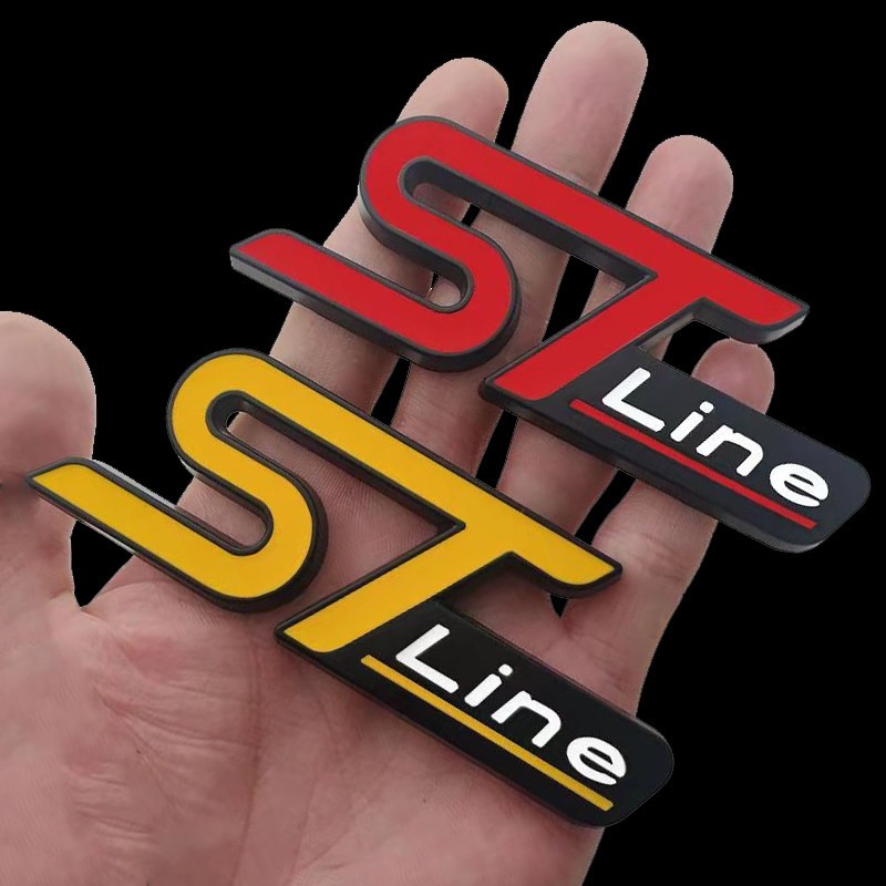 适用蒙迪欧福克斯探险者st车贴STline金属贴锐际叶子板侧标后尾标