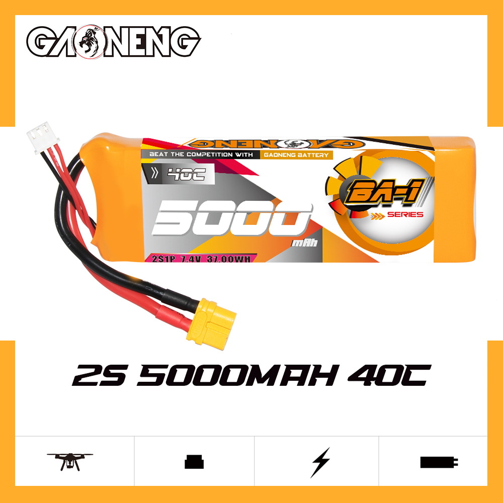 正品GNB高能5000mAh 2S 7.4V 40C 1/10漂移车RC车船模型航模锂电