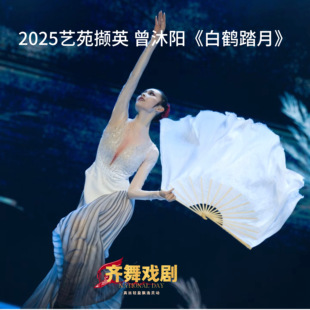 正品真丝白色双面加长舞蹈扇跳舞扇盛世鸿姿雪中梅古典舞梁祝扇子