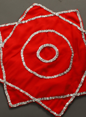 北舞考级麻纱红色手绢花舞蹈手绢扭秧歌跳舞手帕东北二人转手绢