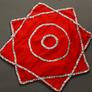 北舞考级麻纱红色手绢花舞蹈手绢扭秧歌跳舞手帕东北二人转手绢