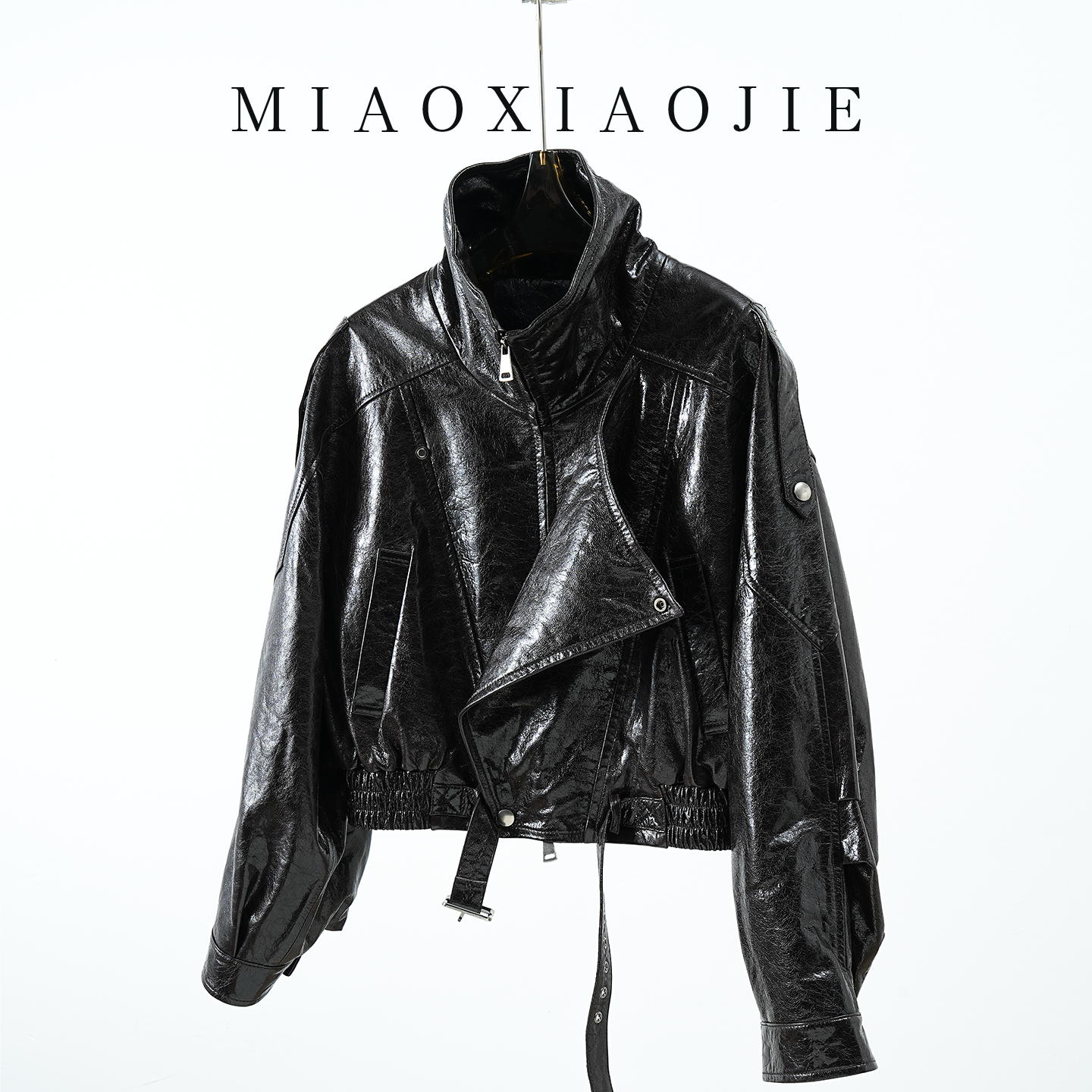 欧洲站高端亮面小羊皮真皮皮衣女短款2026春新款小个子皮夹克外套,女装/女士精品,皮衣,淘宝优惠券,粉丝福利购,淘宝优惠卷