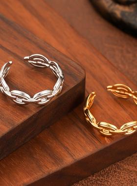 时尚不掉色情侣对戒简约指环