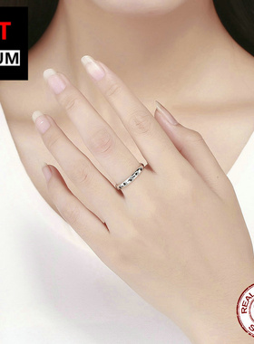 跨境百搭饰品欧美热卖原创宠物脚印戒指 S925纯银时尚滴油指环女