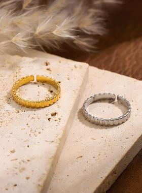 小众设计感复古钛钢指戒