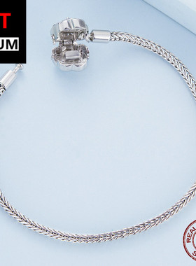 s925纯银玫瑰花基础手镯镀白金