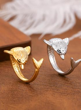 艾芙乐原创S925纯银开口戒指星星