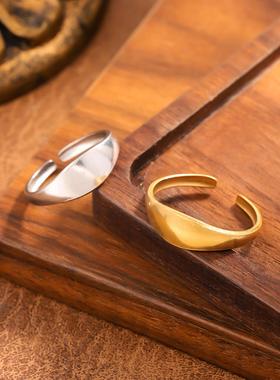 简约风真空电镀不锈钢指环