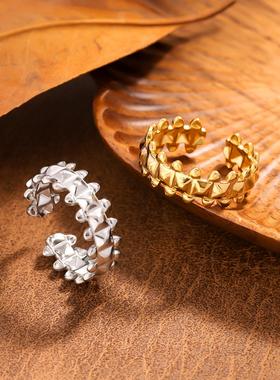 艾芙乐春季渐变蝴蝶开口戒s925