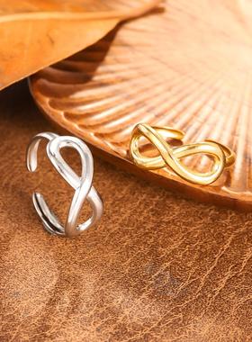 小众个性可调节钛钢情侣戒指