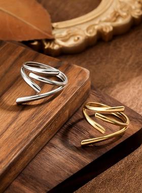 亚马逊货源时尚纯银复古花纹蝴蝶