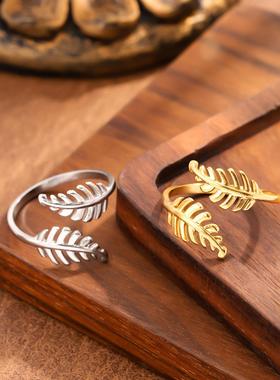 新款小众设计开口戒指复古风