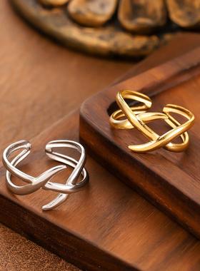 18K镀金不锈钢开口戒指