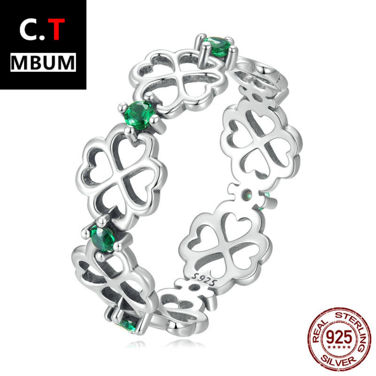 亚马逊热卖纯银s925四叶草戒指