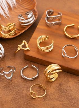 艾芙乐灵动可爱螃蟹开口戒海洋