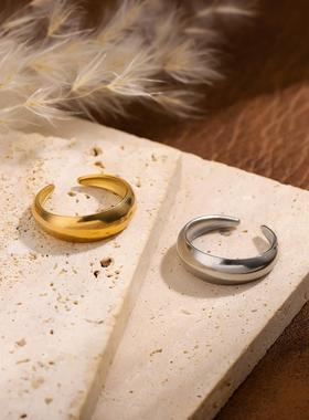 钛钢复古设计感戒指男女款