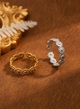 钛钢开口戒指时尚情侣款