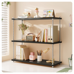 中古风实木桌面置物架杯架收纳架阳台花架置物架子多层多功能移动