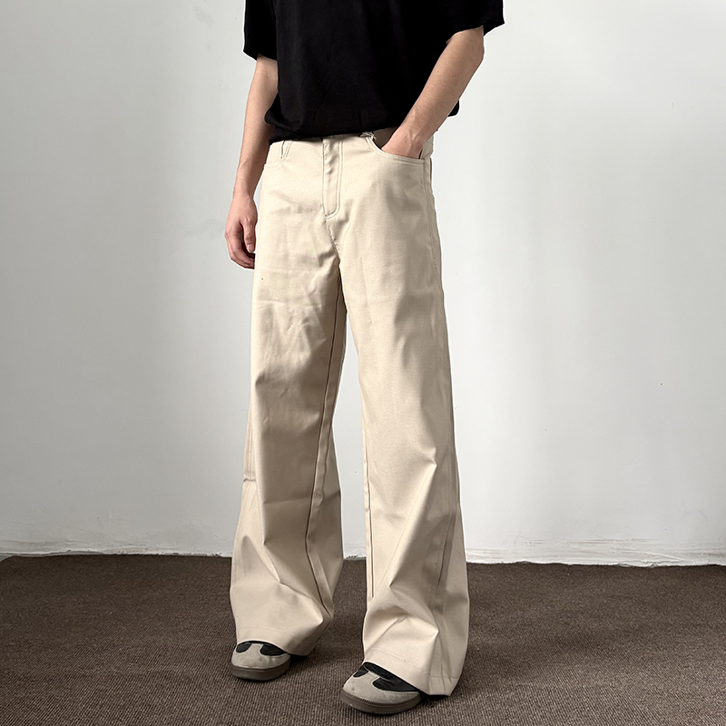 soxiox高级感休闲西裤男女夏季宽松百搭显瘦直筒cleanfit美式裤子