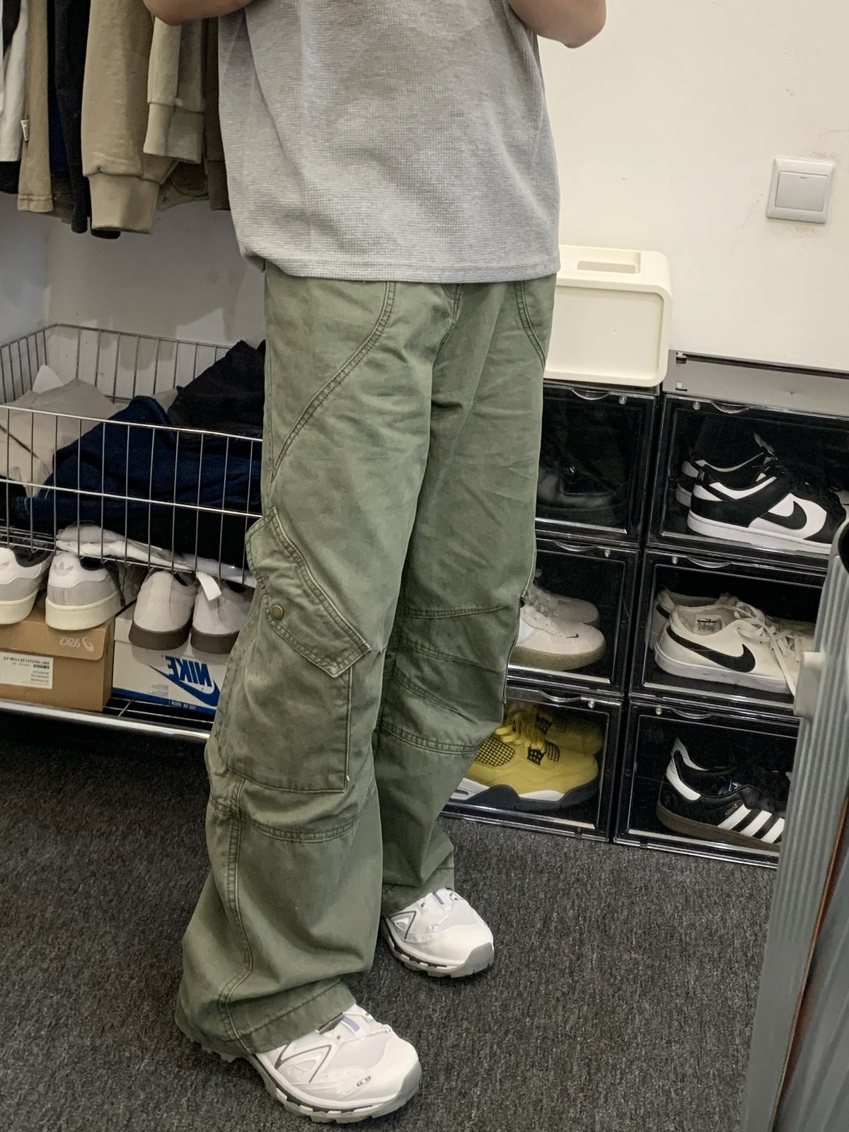 soxiox古着vintage工装牛仔裤男