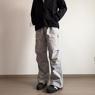 soxiox秋冬美式防风伞兵裤男女加绒加厚软壳裤防泼水登山冲锋裤子