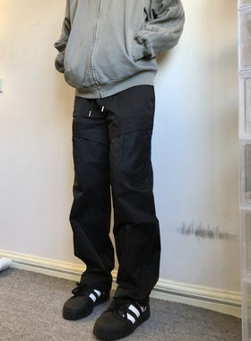 soxiox美式vibe机能裤男女秋季宽松高街户外冲锋裤直筒复古休闲裤