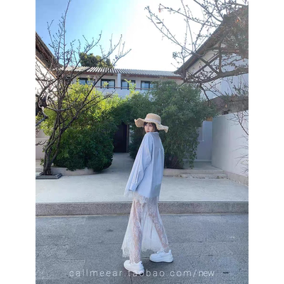 2026新春夏CallmeEar/原创冰岛慕斯宽松蕾丝衬衫/长款蕾丝半身裙