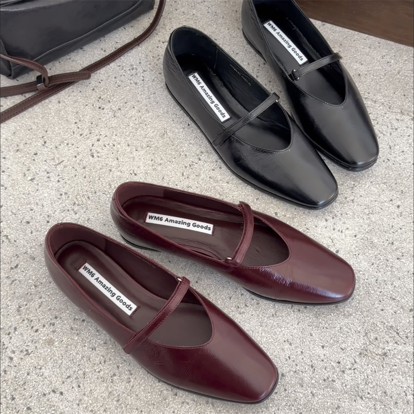 WM6女鞋2026春新款欧货真皮方头魔术贴低跟平底浅口单鞋玛丽珍鞋,女鞋,玛丽珍鞋,淘宝优惠券,粉丝福利购,淘宝优惠卷