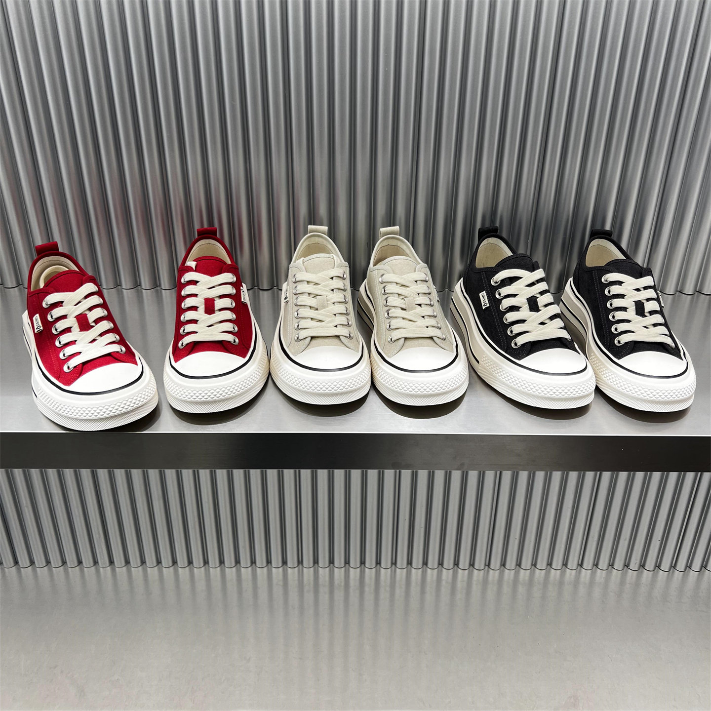 欧洲站女2026春新款欧货真皮圆头系带厚底帆布鞋韩版时尚休闲板鞋