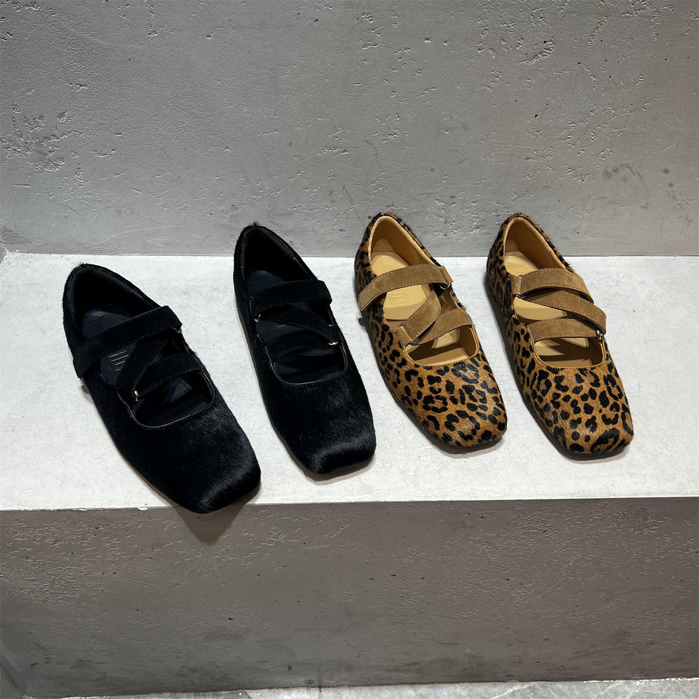 欧洲站女鞋2026春新款真皮魔术贴方头平底浅口单鞋懒人玛丽珍鞋潮,女鞋,玛丽珍鞋,淘宝优惠券,粉丝福利购,淘宝优惠卷