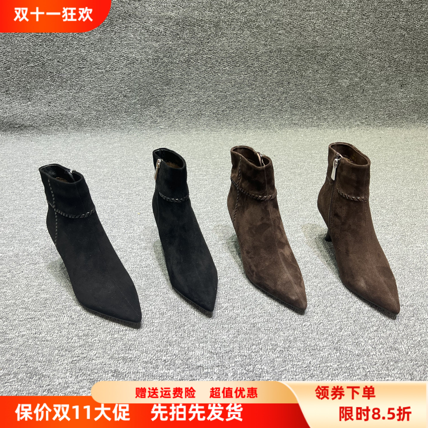 欧洲站2025秋冬新款真皮时装靴