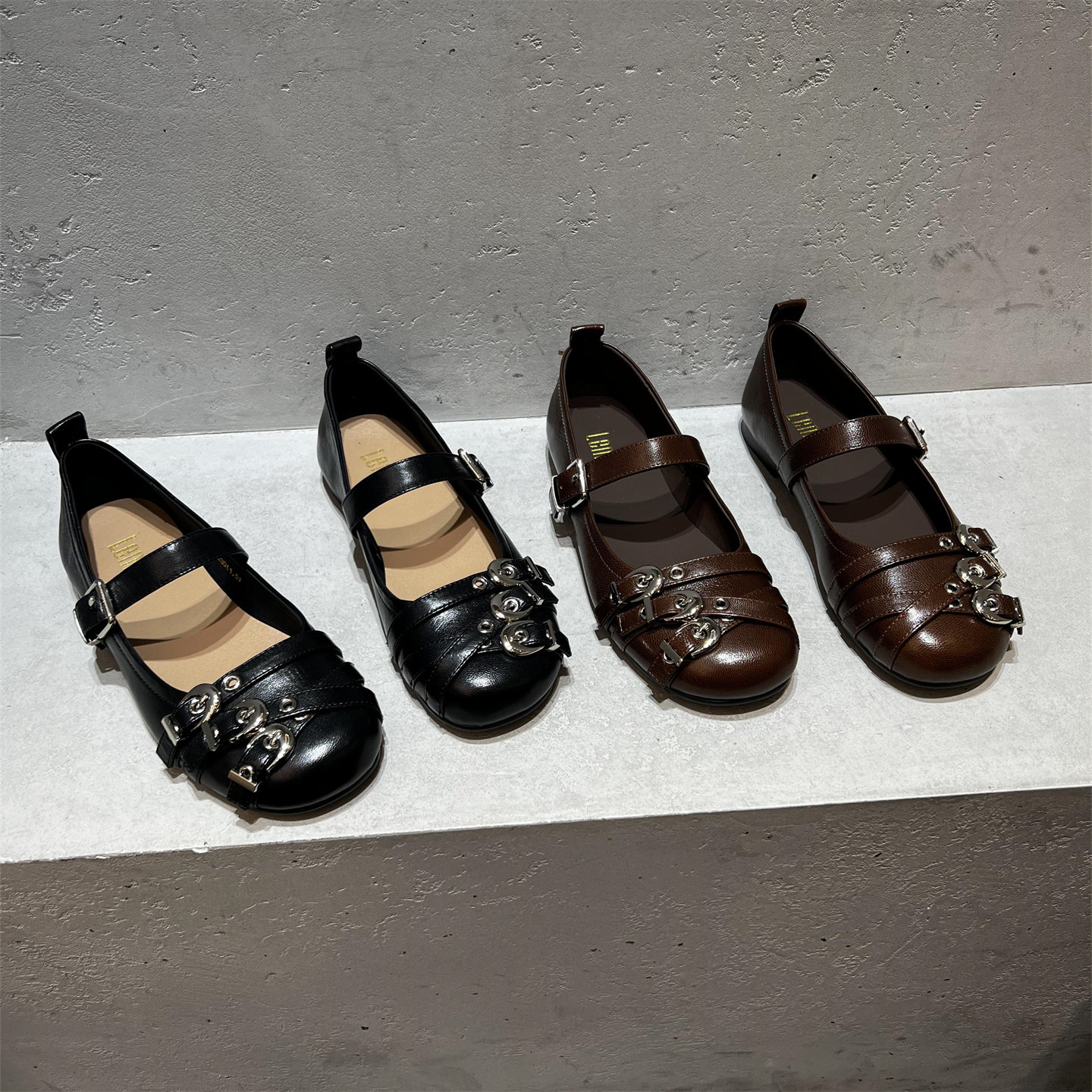 欧洲站女鞋2026春新款欧货真皮一字带低跟平底浅口单鞋玛丽珍鞋潮,女鞋,玛丽珍鞋,淘宝优惠券,粉丝福利购,淘宝优惠卷