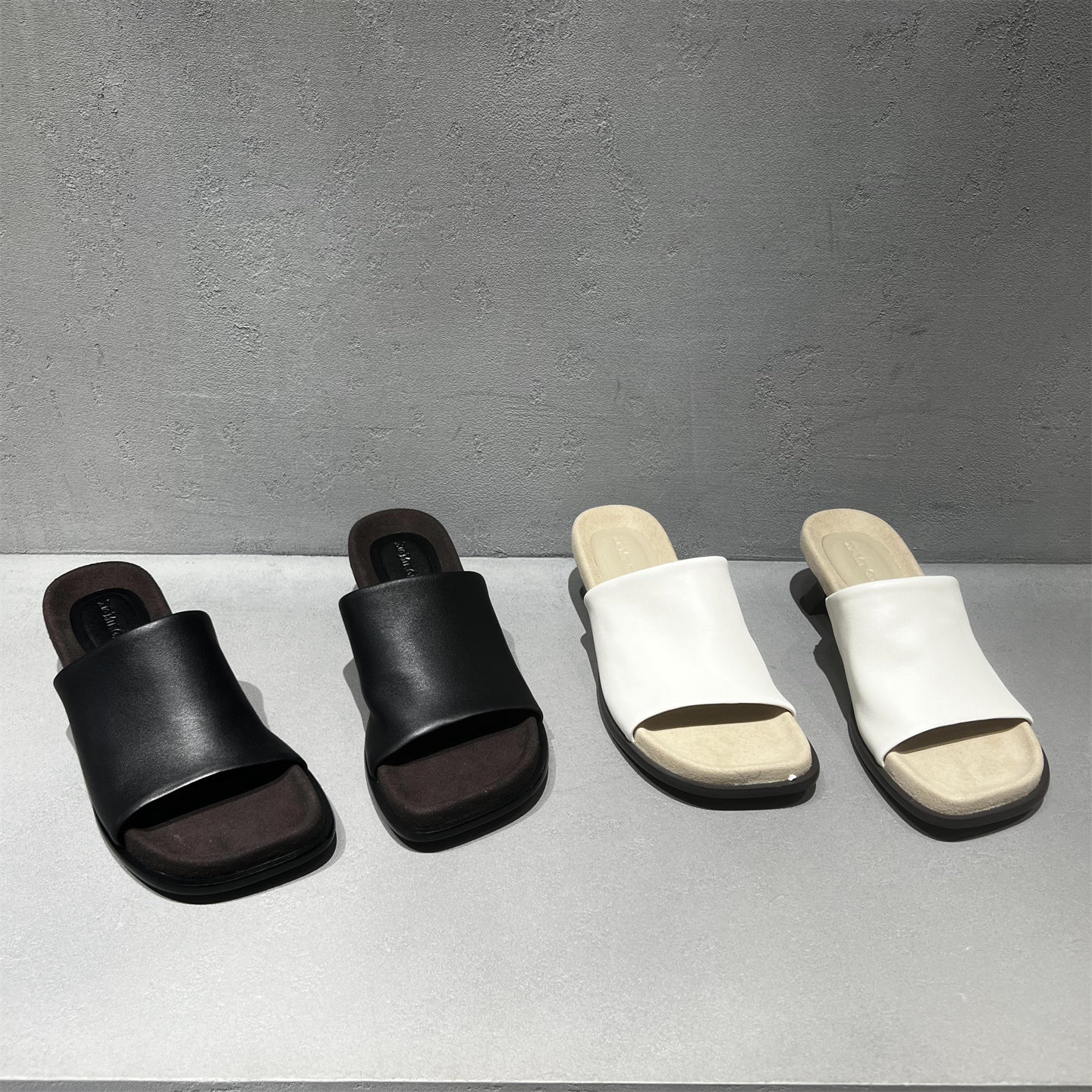 欧洲站女鞋2026夏新款欧货真皮方头时尚法式高跟凉鞋漏趾凉拖鞋潮