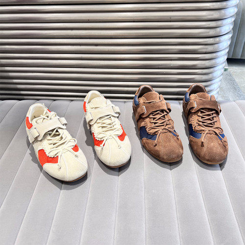 乐魔真皮磨砂皮复古德训鞋板鞋潮