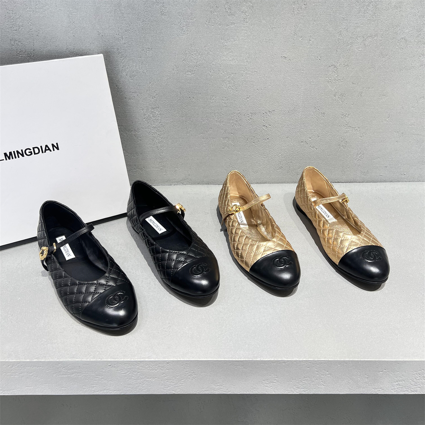 真皮一字带平底浅口单鞋玛丽珍鞋