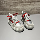 欧洲站女鞋 松糕底休闲板鞋 2026春新款 欧货真皮厚底百搭轻便运动鞋