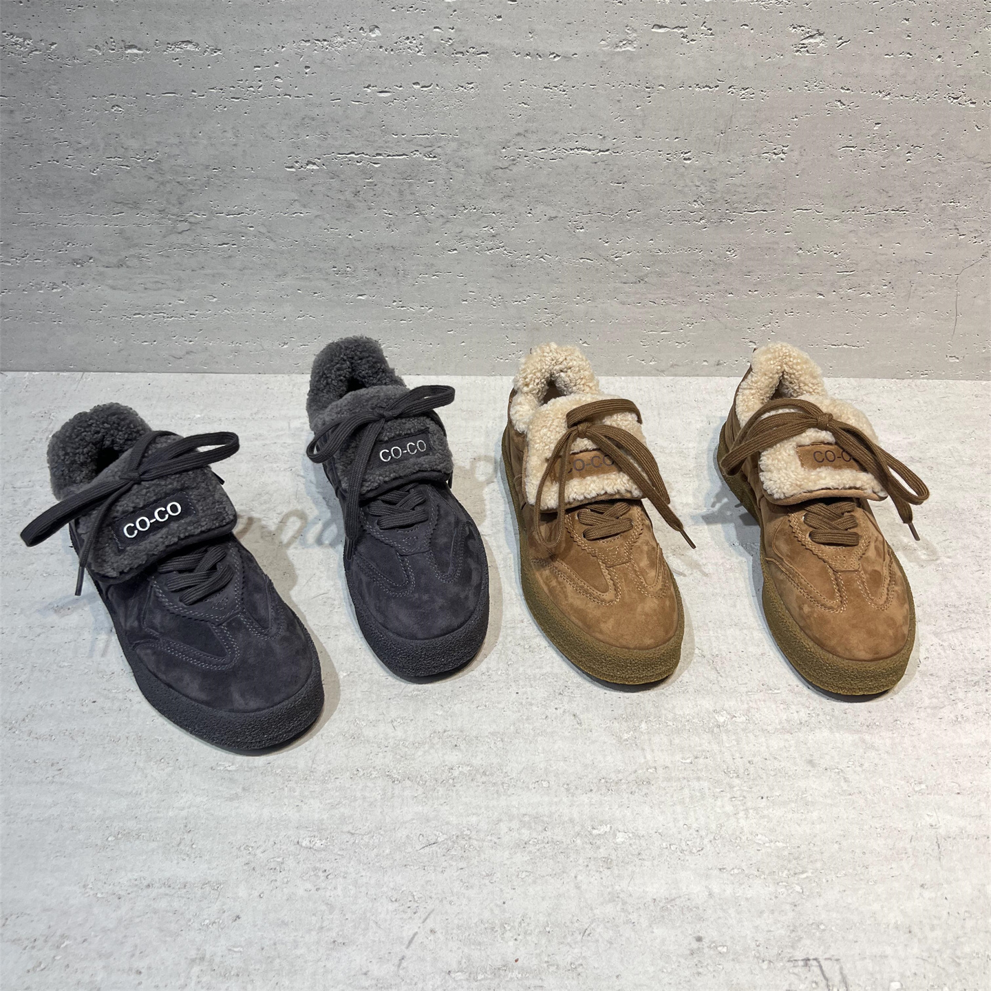 真皮厚底加绒保暖德训鞋休闲板鞋