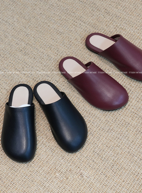 TTSSVINTAGE【饮奶皮拖鞋.意大利进口真皮大底极简勃肯】25866