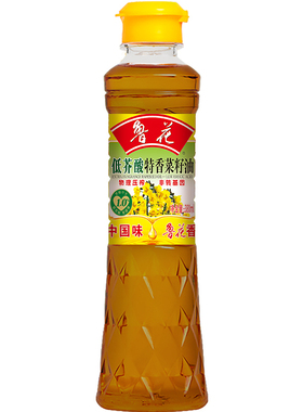 鲁花低芥酸特香菜籽油380ml 物理压榨 非转基因 煎炒烹炸拌