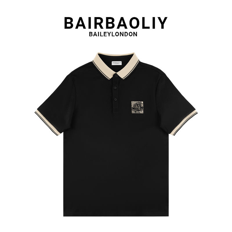 BAIRBAOLIY轻奢时尚男士撞色百搭polo衫2025年新款春夏季经典短袖