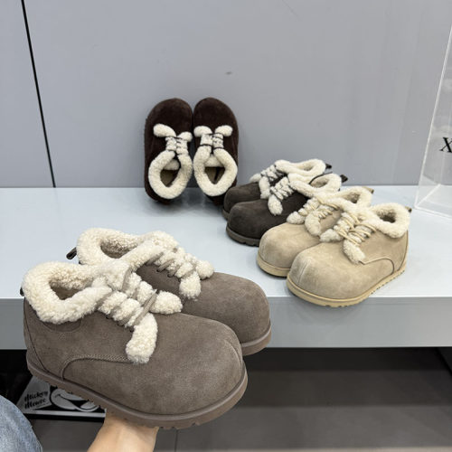 牛反绒加绒女短筒雪地靴保暖