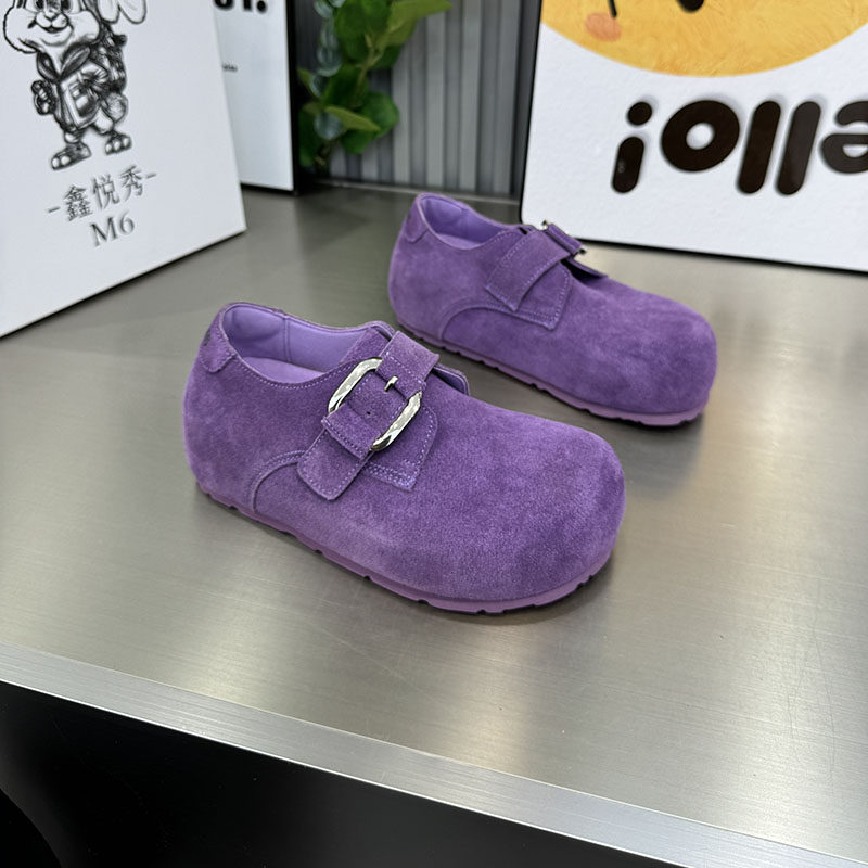 紫色勃肯鞋女厚底增高休闲鞋百搭魔术贴松糕底单鞋懒人鞋春季1515,女鞋,勃肯鞋/软木鞋,淘宝优惠券,粉丝福利购,淘宝优惠卷
