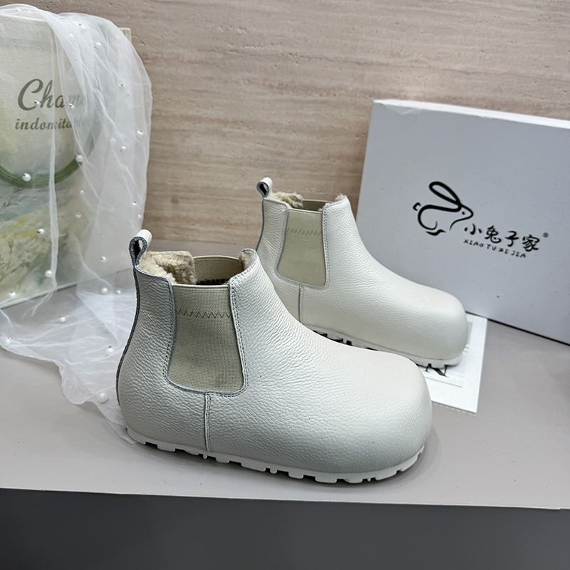 25新款内增高马丁靴复古大头