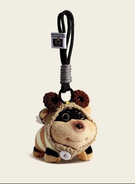 可爱蜜蜂小狗包包挂件女生毛绒公仔钥匙扣玩偶书包车载挂件小礼物