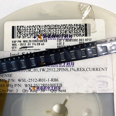 WSL2512R0100FEB 1% 2512  DALE R01F 电流传感电阻 0.01R 75ppm