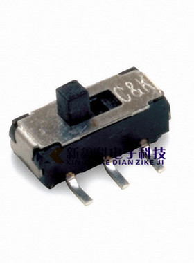 JS202011SCQN 贴片2.54间距拨动开关6脚2档 滑动立式双排