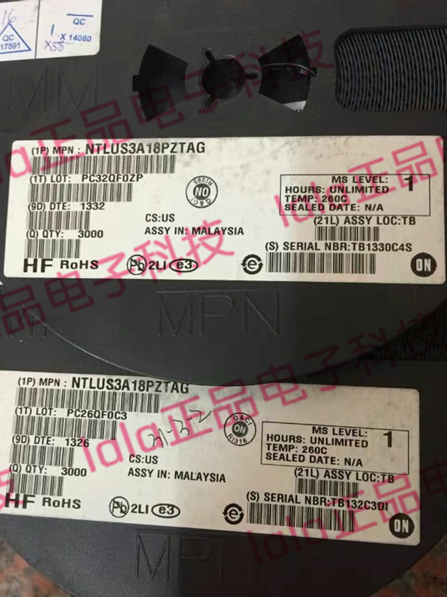 NTLUS3A18PZTAG UDFN-6 丝印：ACL 进口原装ON