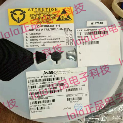 AT-41511-TR1G AT41511 AVAGO SOT-143 丝印：415 AT41511-TR1G