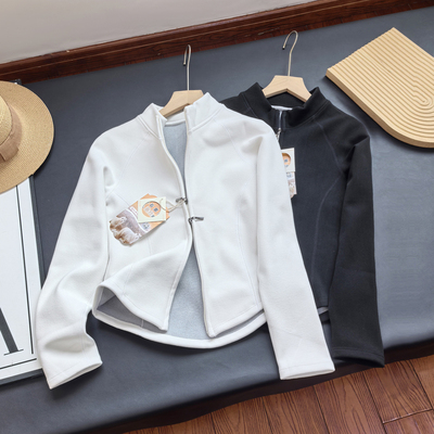 石墨烯亲肤保暖双面绒开衫外套